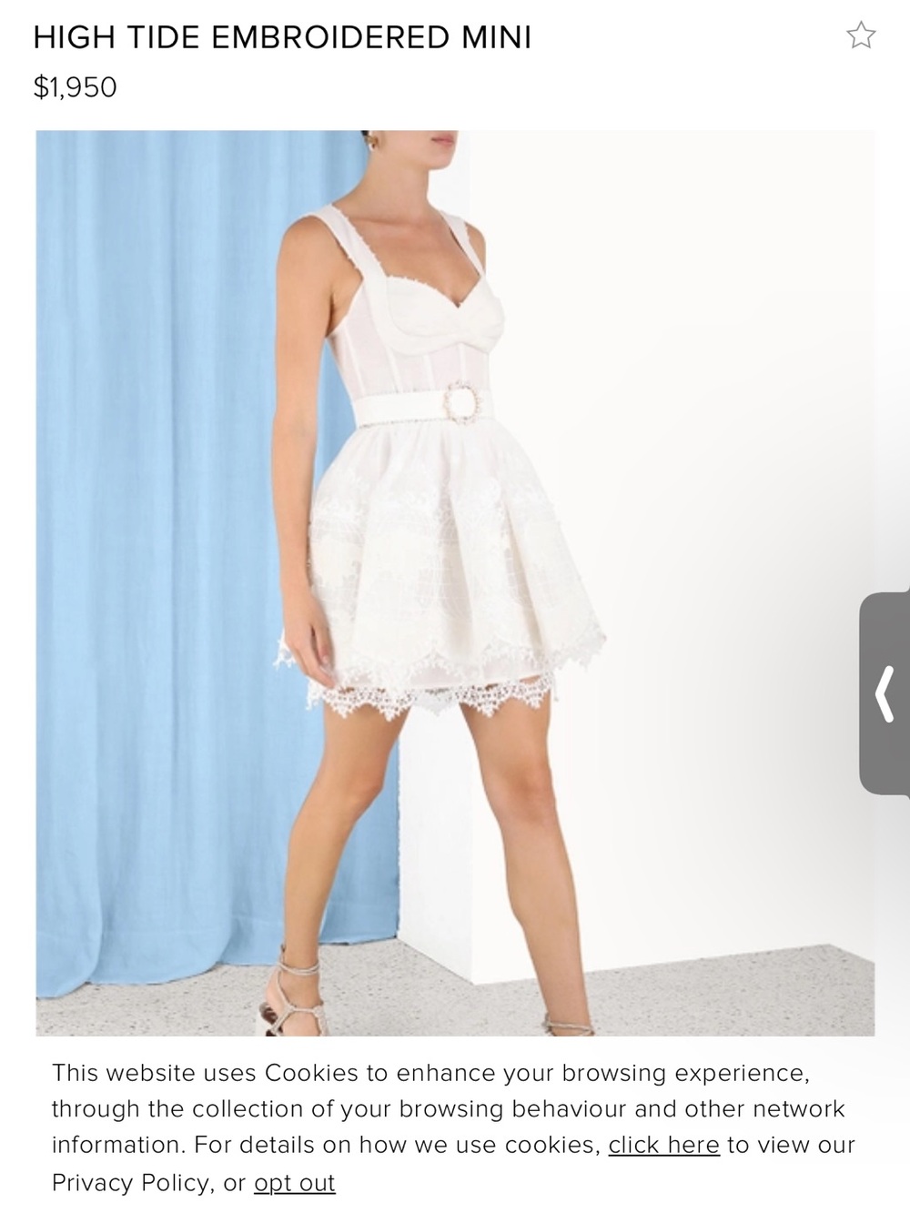 Zimmermann High Tide Embroidered White Mini Dress - Picture 7 of 7